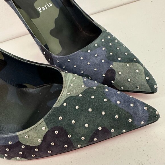 CHRISTIAN LOUBOUTIN Kate Plume 100 Studded Pump - Picture 8 of 13